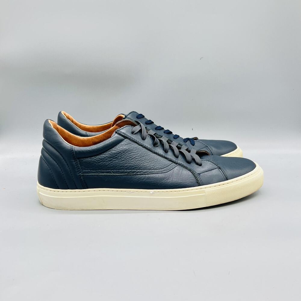 Rodd & Gunn Shoes Men 12 Blue Leather Low Top Casual Sneakers Comfort Walking